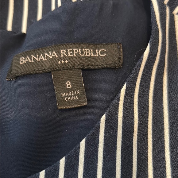 Banana Republic Blue and White Striped Blouse - Picture 4 of 5